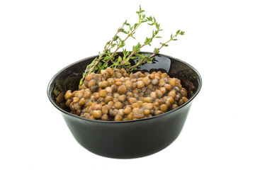 Backed lentils