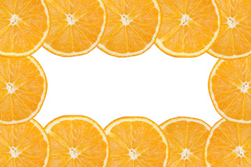 Frame of orange slices