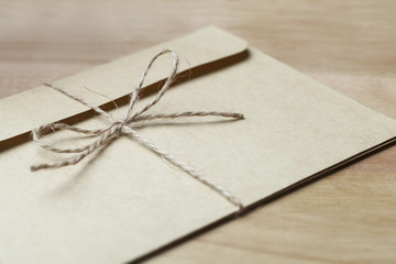 Envelope tied with string
