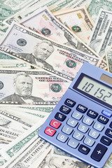 US dollars and calculator