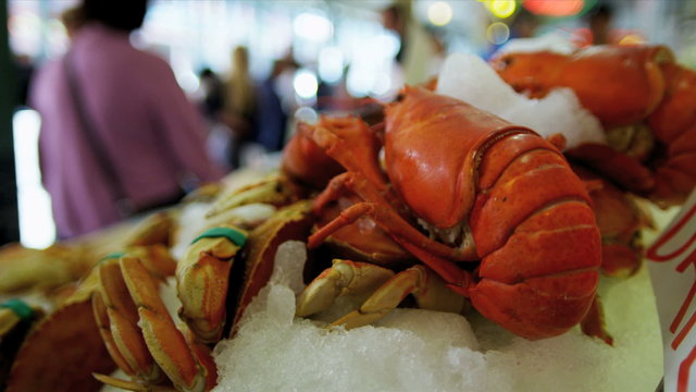 Fresh lobster Pikes Fish Market  Seattle, USA