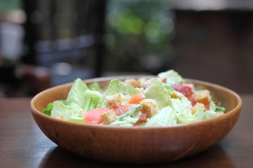 ceacar salad in close up