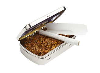 Snuffbox, tobacco and cigarettes