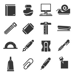 stationery icons set