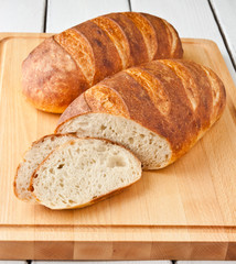 Fresh backed white bread