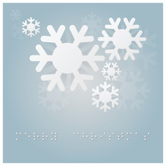 Christmas Background With Braille Alphabet