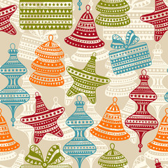 Vector  Bright Seamless Winter Pattern