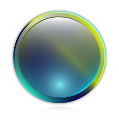 Blue & Green Glossy Button