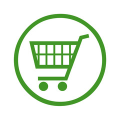 iws18 IconWebsiteSimple iws - english: green icon web symbol - shopping cart - German: Einkaufswagen Zeichen in grün - g89