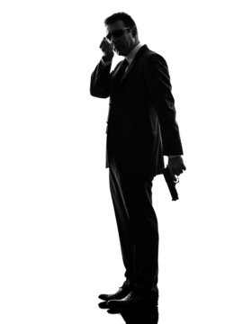 recommend clip art: secret service security bodyguard agent man silhouette