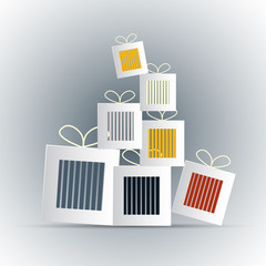 Abstract Retro Paper Gift, Present Boxes