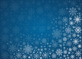 Fototapeta premium Vector frosty snowflakes background