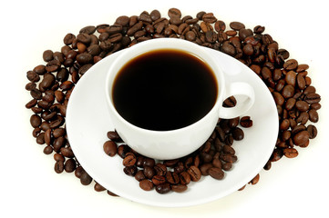Isolated cup of coffee