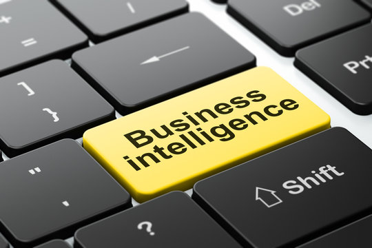 Business Concept: Business Intelligence On Keyboard Background