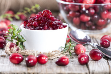 Portion of Cranberry Jam