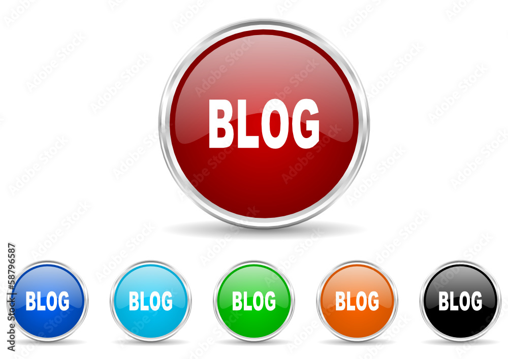 Poster blog vector icons set