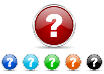 question mark vector icons set