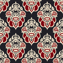 Damask folwer oriental medallion luxury vector