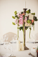 Decoration of wedding flowers