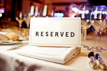 Reserved sign - 58798971
