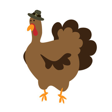 thanksgiving turkey in pilgrim hat