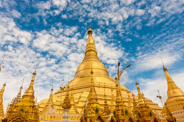 Shwedagon Pagoda in Yangon City, Burma