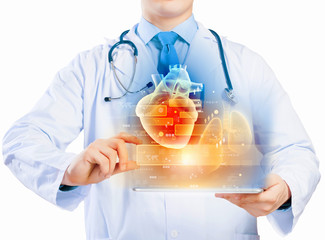 Doctor holding tablet pc