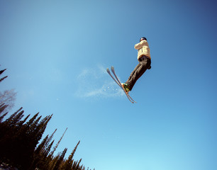 Jumping skier