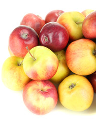 Juicy apples isolated on white