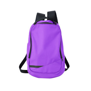 Purple backpack isolated with path
