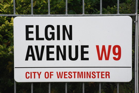 Elgin Avenue Street Sign A  Famous London Address