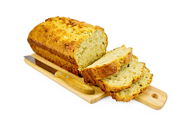 Fruitcake on a wooden board