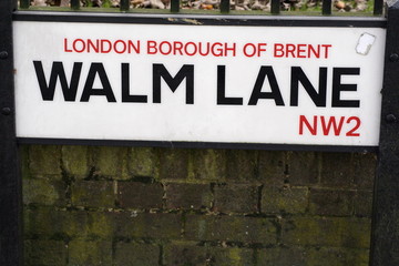 walm Lane street sign a famous London Address