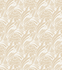 Seamless designer floral wallpaper
