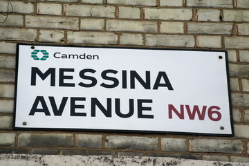 Mesina Avenue street sign a Famous London Address