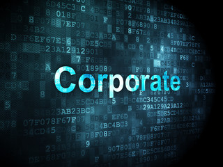 Finance concept: Corporate on digital background