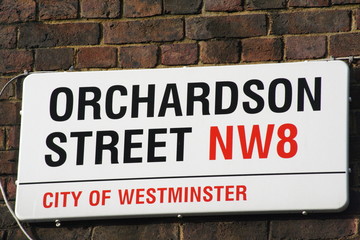 Orchardson Street road sign a famous London Address