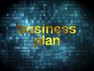 Fototapeta premium Finance concept: Business Plan on digital background