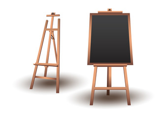 Blank chalkboard in wooden frame - 58809579