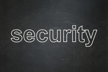 Obraz premium Security concept: Security on chalkboard background