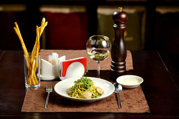 Food in the restaurant