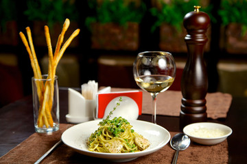 Food in the restaurant