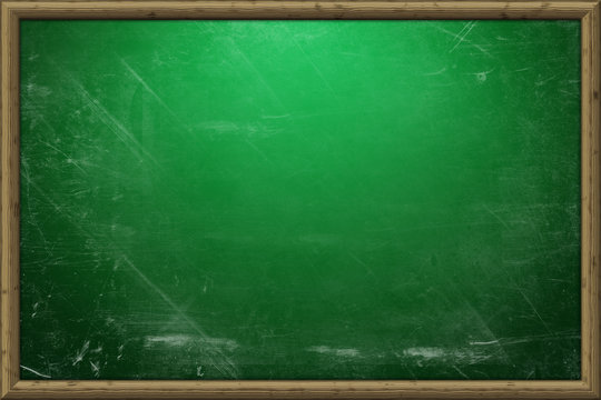 Grüne Tafel mit Holzrahmen