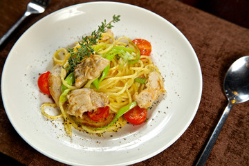 Food in the restaurant