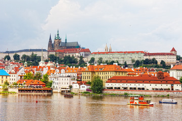 Fototapeta premium Czech republic, Prague, look on Gradchana and the Vltava River