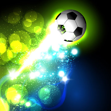 abstract soccer ball, easy all editable