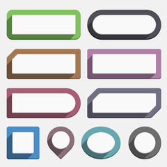 Fototapeta premium Flat Buttons