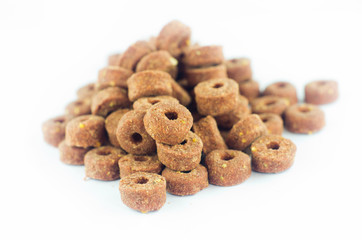 Doggy dry food on pile