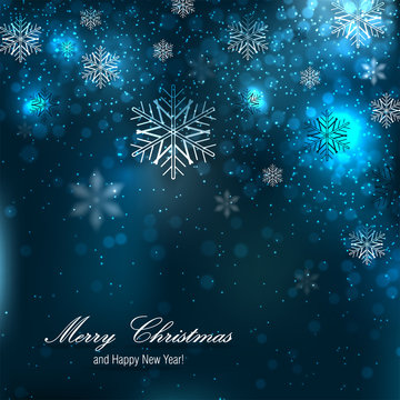 Beautiful christmas background with snowflakes