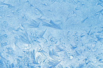 Frosty pattern on glass